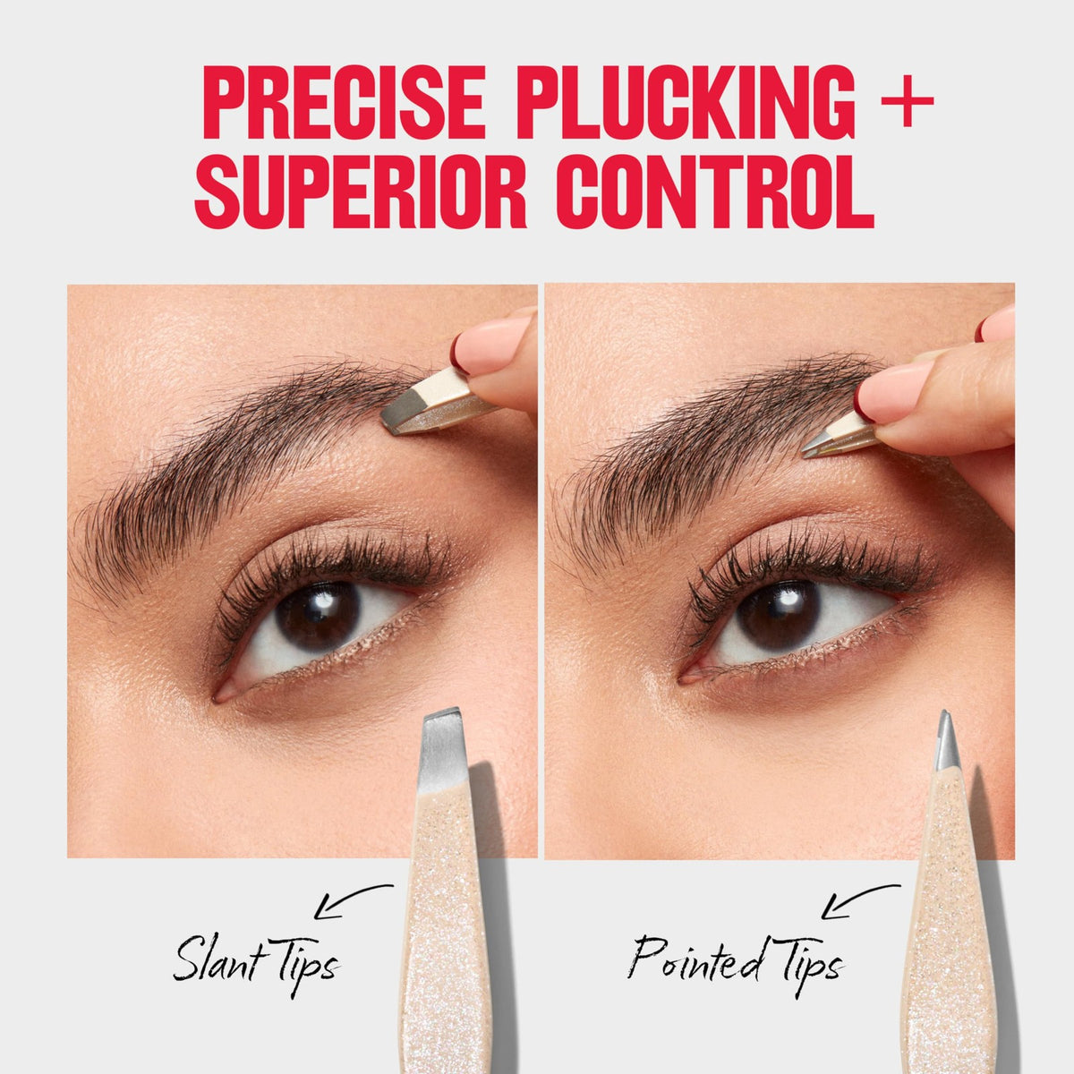 Revlon Mini Travel Tweezers Set - Slant & Point Tips for Precise Hair Removal