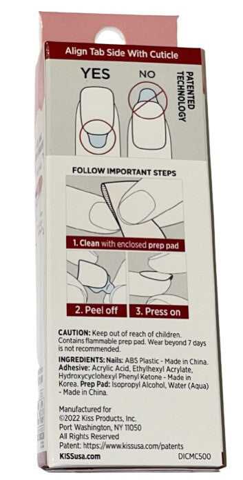 Press-On Manicure Nails - Medium Length Shiny Red False Nails