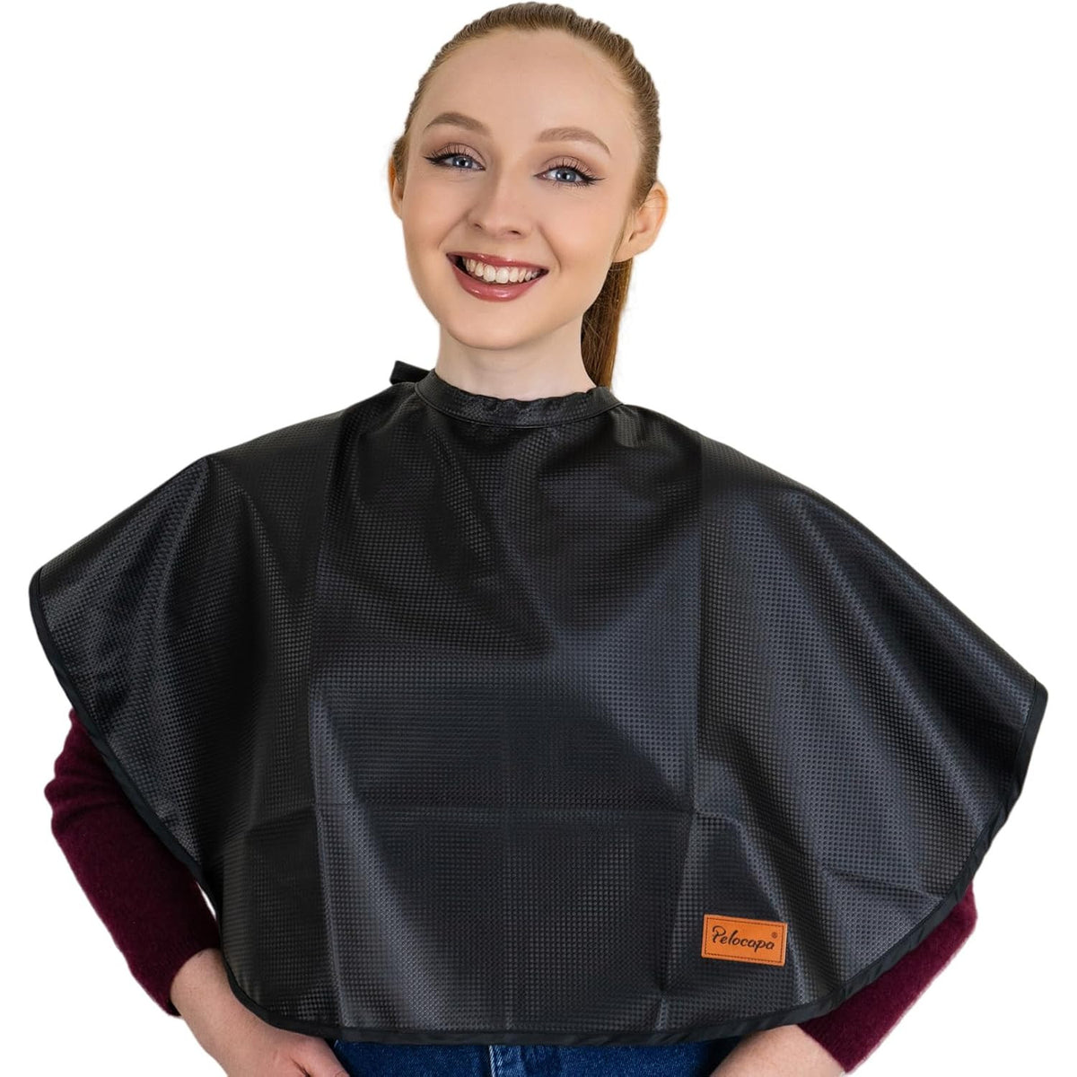 Waterproof Hair Dye Cape for Salon & Hairdressing, Adjustable Neck Cover