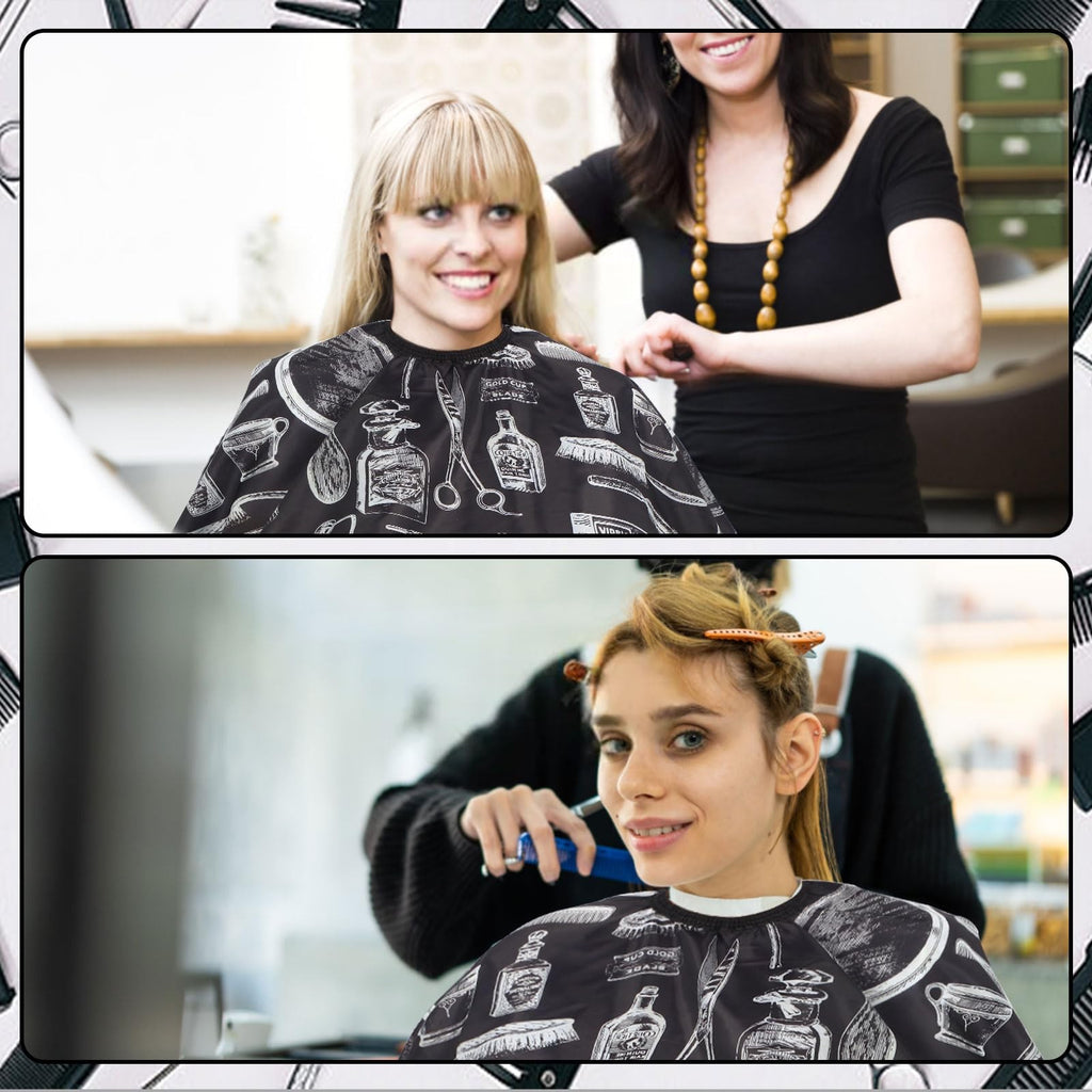 Professional Hair Cutting Cape with Neck Brush for Salons & Home Use