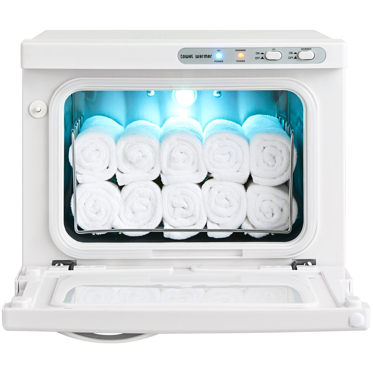 8L Stainless Steel Towel Warmer Cabinet with 360° Heating & UV Sanitizer