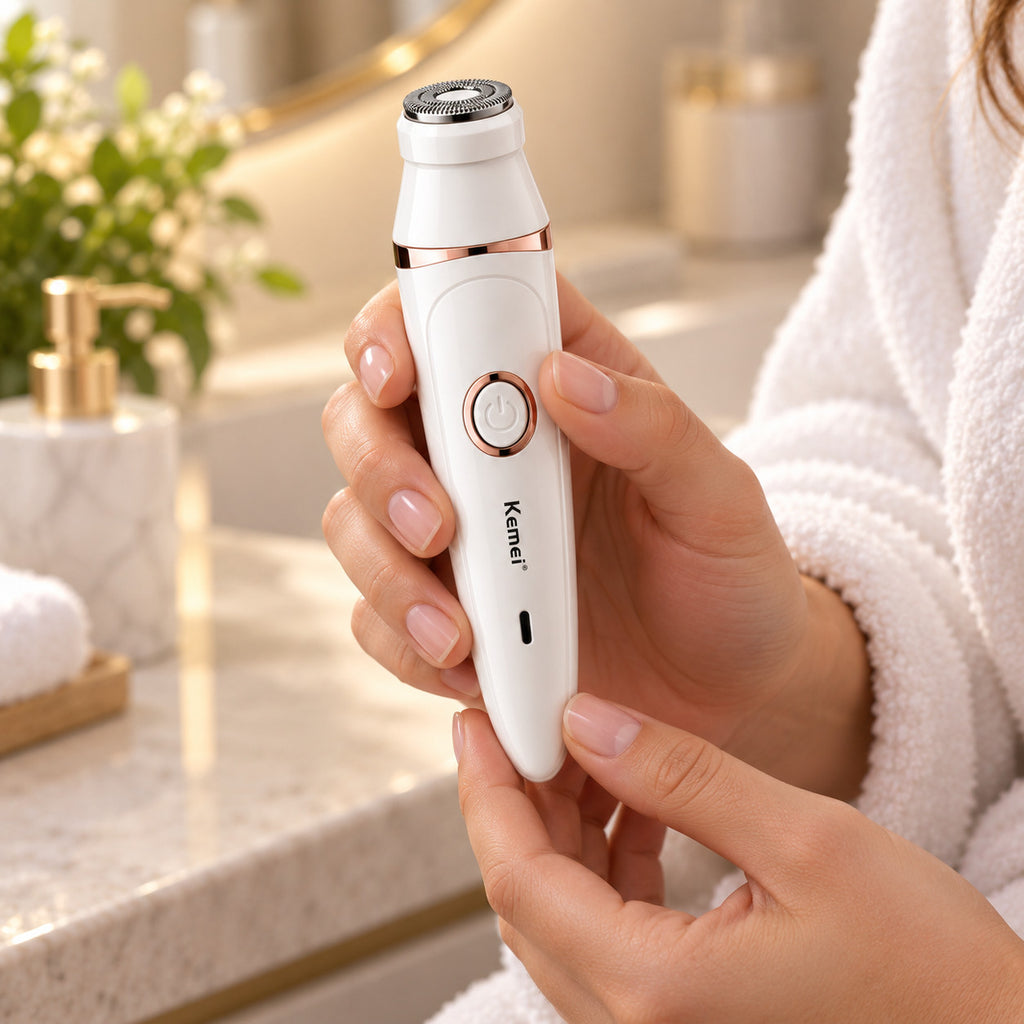 7-in-1 Women's Electric Razor & Dermaplaning Kit for Face & Body