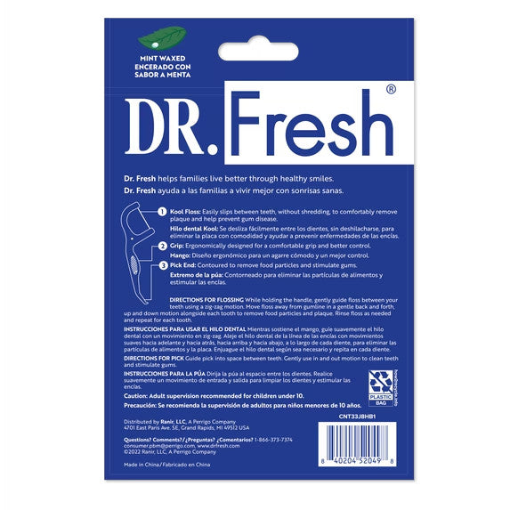 Dental Floss Picks Mint Waxed 120 Count - Easy Grip for Daily Oral Care