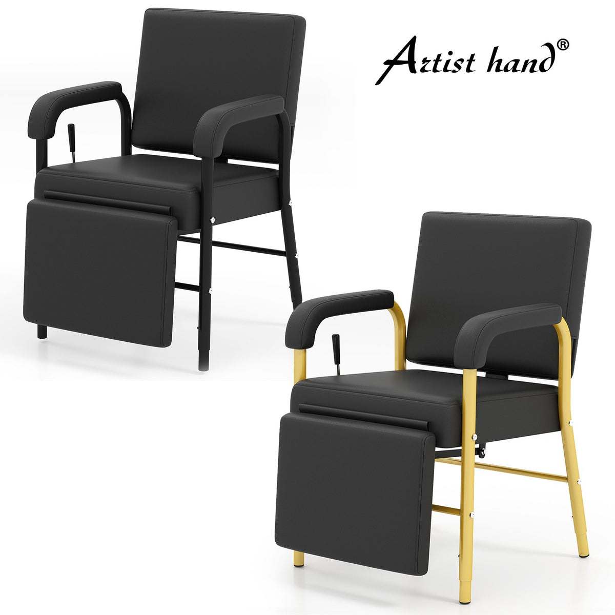 Heavy Duty Reclining Shampoo Chair with Leg Support for Salon & Barber