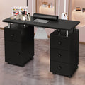 Manicure Table with Storage Drawers and Dust Collector - Professional Nail Desk