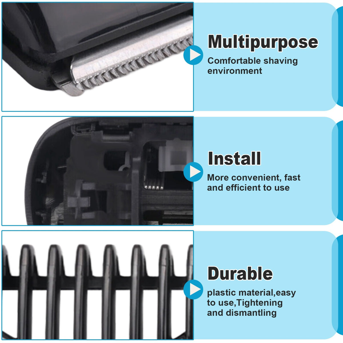 Beard Trimmer Attachment for Series 5 6 7 Electric Razors - Compatibility & Foil Screen