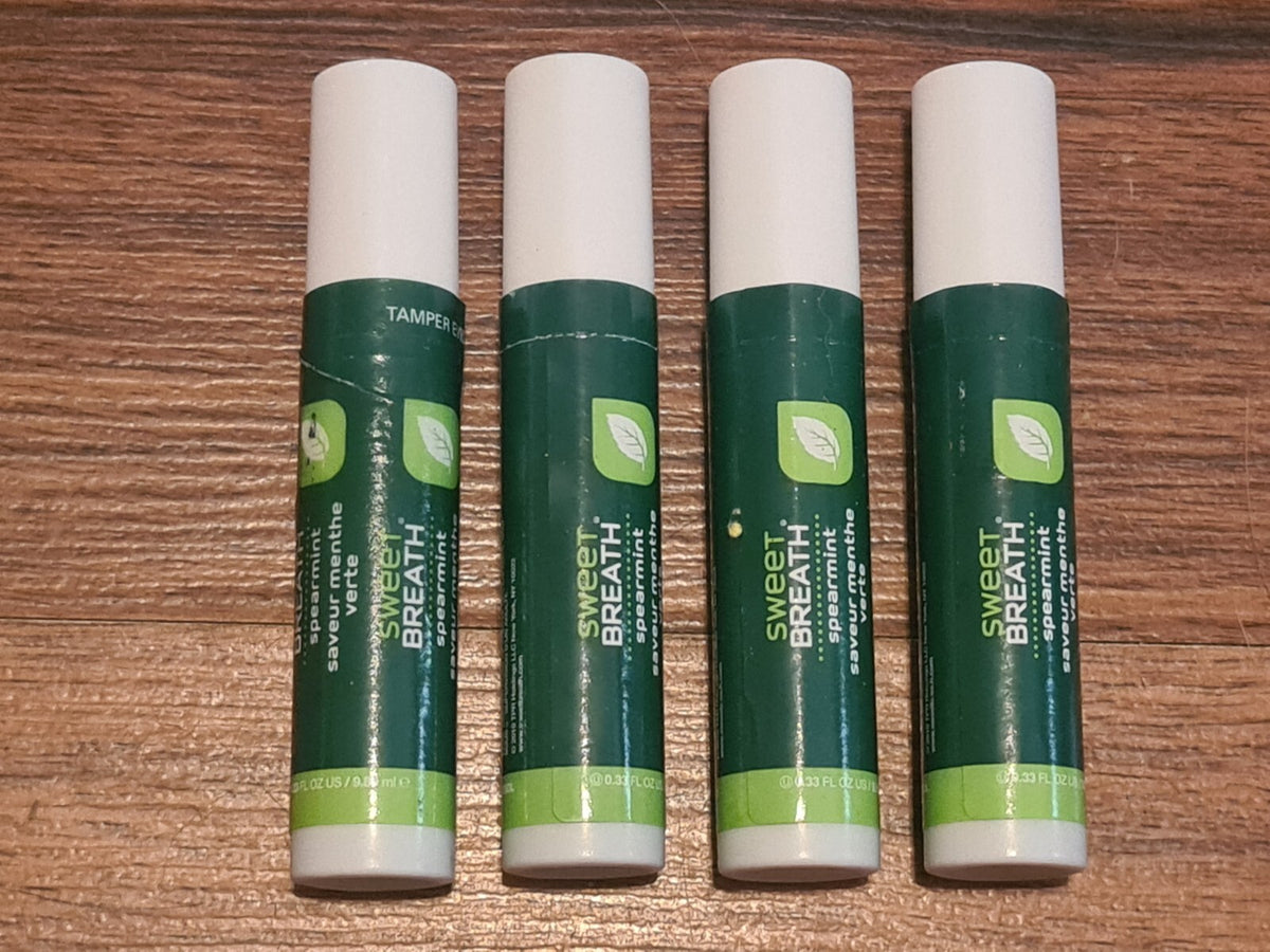 Lot of 4 Spearmint Breath Spray Mists - Freshening Oral Care