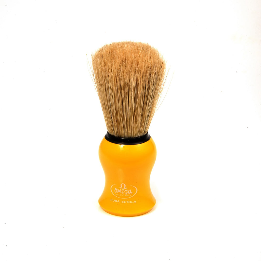 Natural Bristle Shaving Brush with Multi-Color Handle - 4.25 Inches Tall