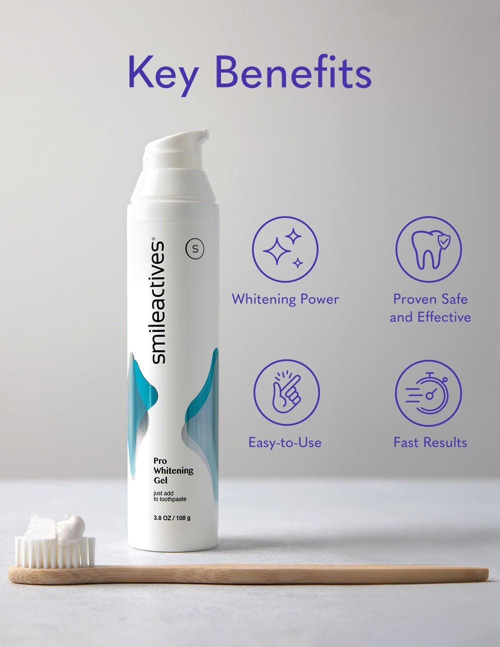 Gel Add-On for Toothpaste - Brighten Smiles, 3.8 Oz