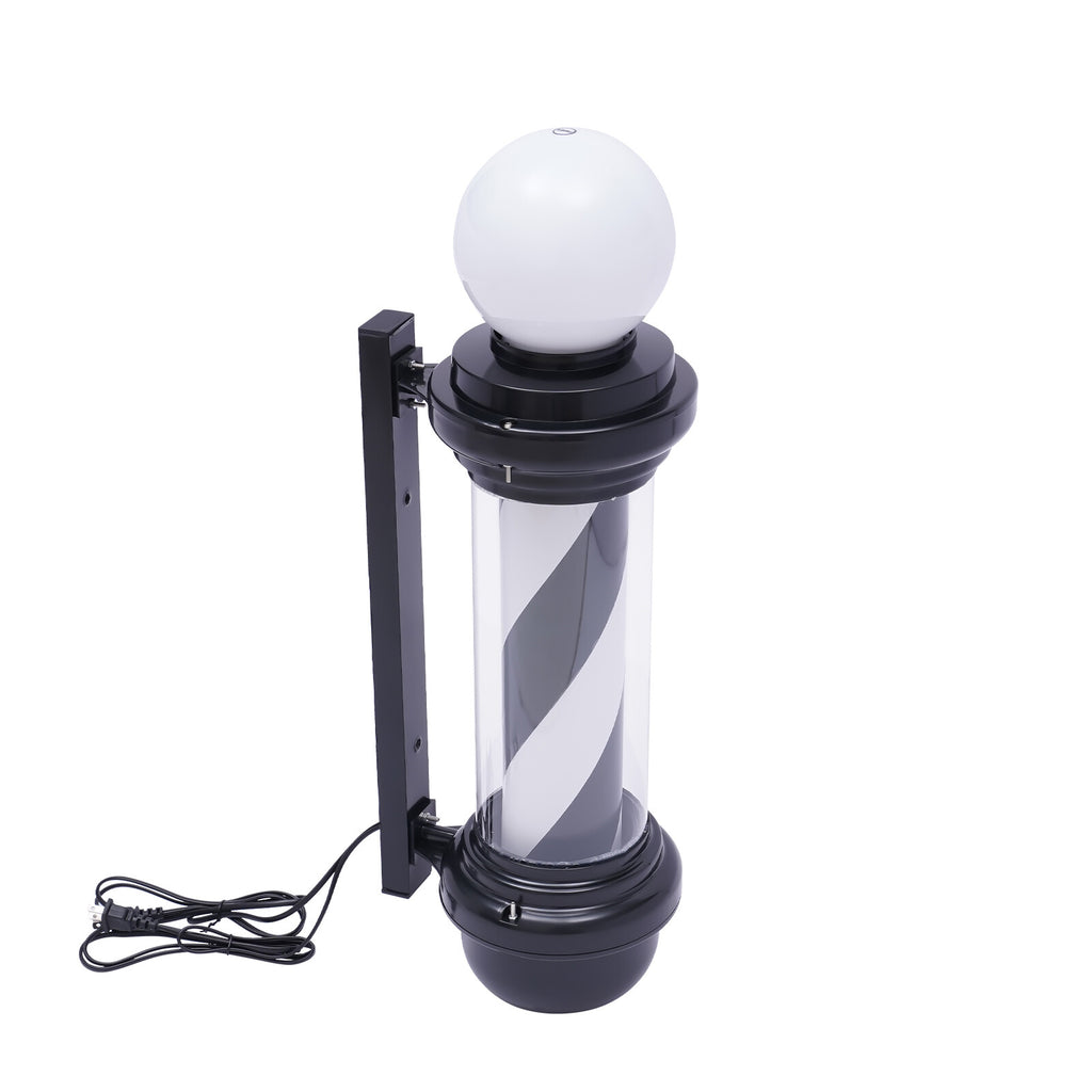 Outdoor Rotating LED Barber Pole Sign for Hair Salon Shop Exterior Light