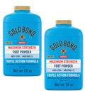 Gold Bond Medicated Talc-Free Foot Powder 10 oz - Maximum Strength Odor Control, Pack of 2