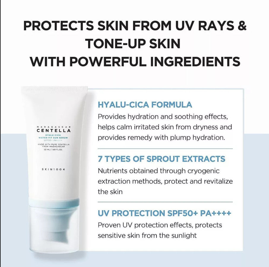 SKIN1004 Madagascar Centella Hyalu-CICA Sun Serum SPF50+ Water-Fit 50ml