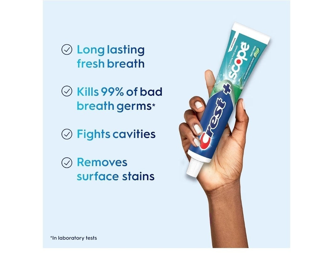 Minty Fresh Fluoride Whitening Toothpaste Pack of 3 - Tartar & Enamel Protection