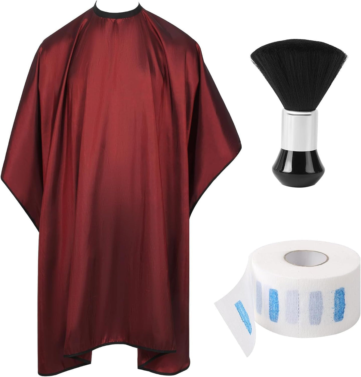 Hair Cutting Cape Set with Neck Brush & Disposable Paper for Barber Shop