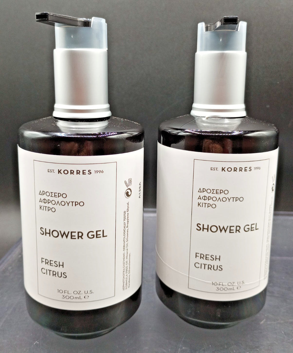 Korres Fresh Citrus Shower Gel 10 fl oz – Pack of 2