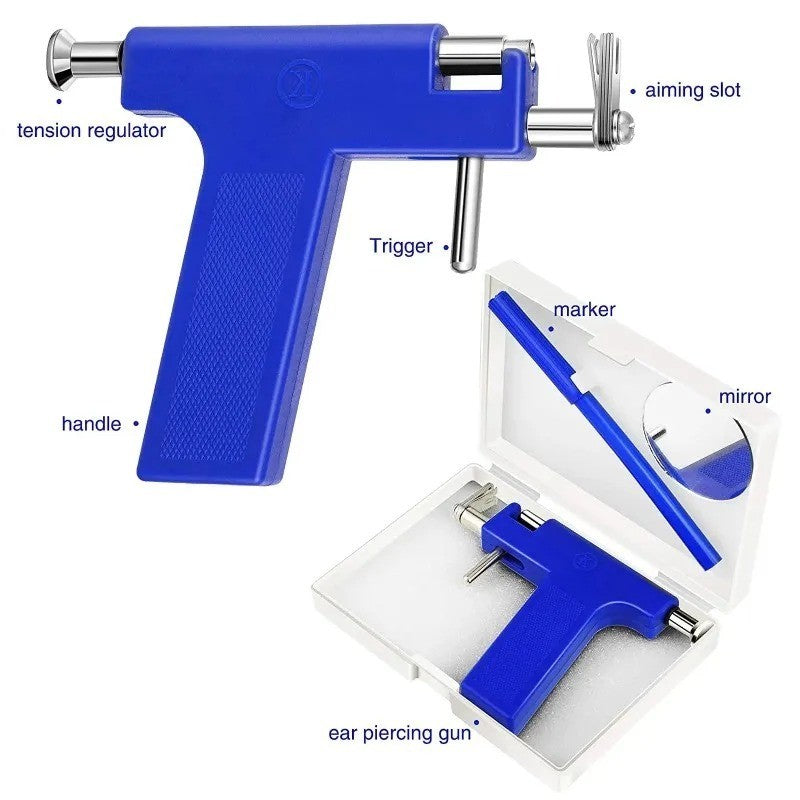 Professional Ear Piercing Gun Kit with 98 Studs – DIY Body Jewelry Tool