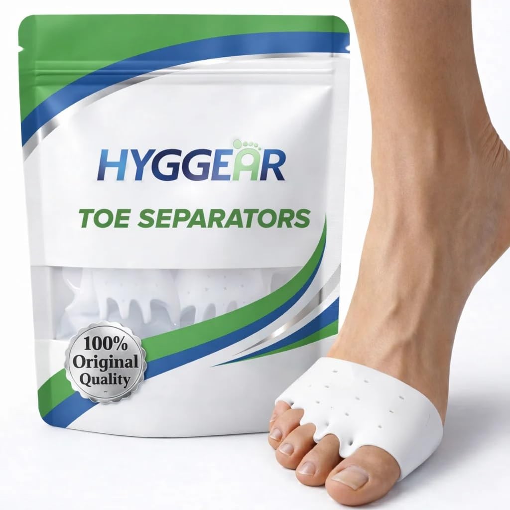 Silicone Toe Separators for Bunions & Foot Pain Relief - Left & Right Pair