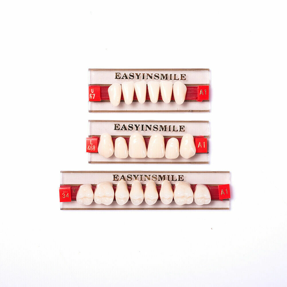 Denture Acrylic Resin Teeth Full Set - Upper & Lower Options, Shade A1/A2/A3