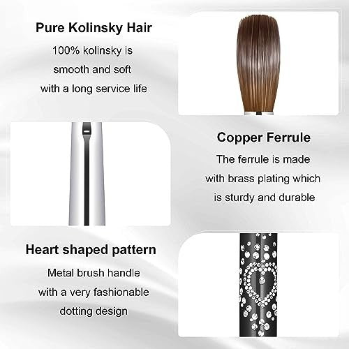 Acrylic Nail Brush Oval Sculpting Brush Size 16 with Kolinsky Hair & Acrylic Handle