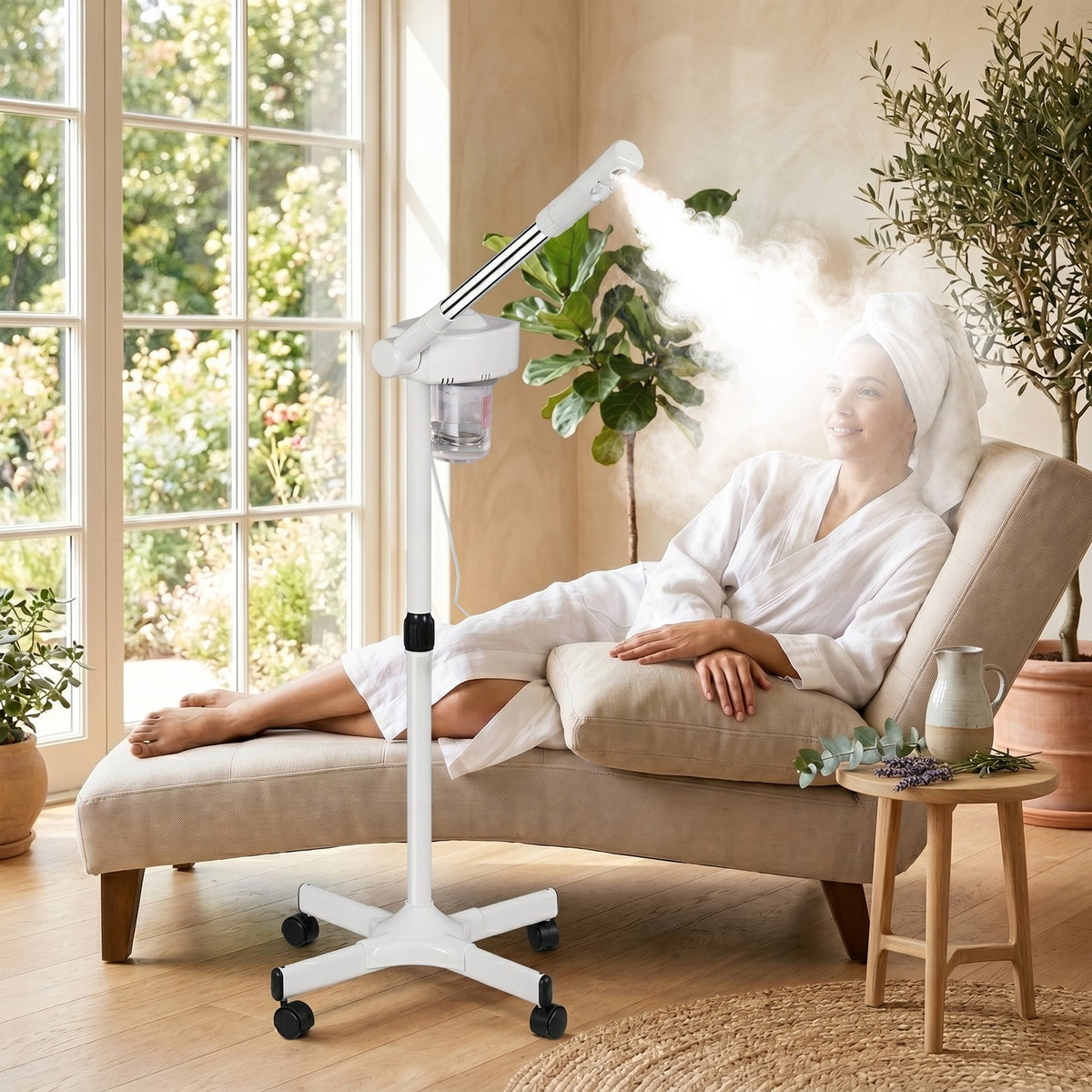 2-in-1 Professional Ionic Facial Hot Steamer with Nano Mist for Spa & Salon