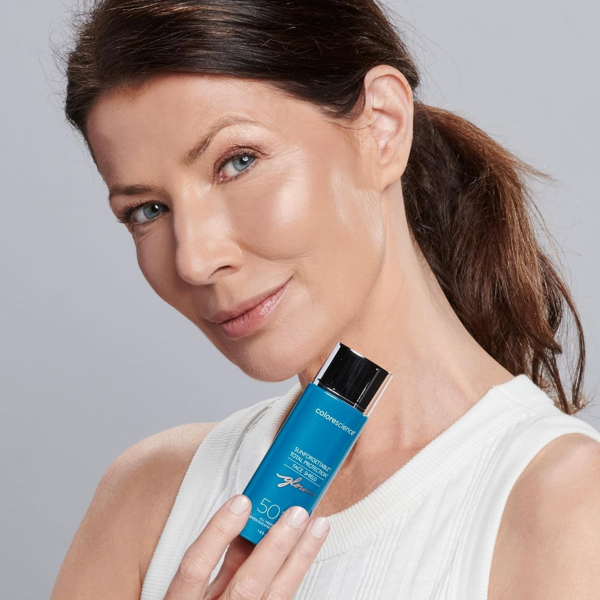 Mineral SPF 50 Face Shield with Glow Finish - Water-Resistant Sun Protection