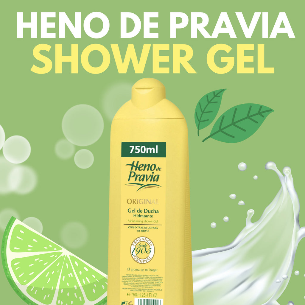 Heno de Pravia Original Shower Gel 25.4 fl oz - Classic Scent, 2 Pack