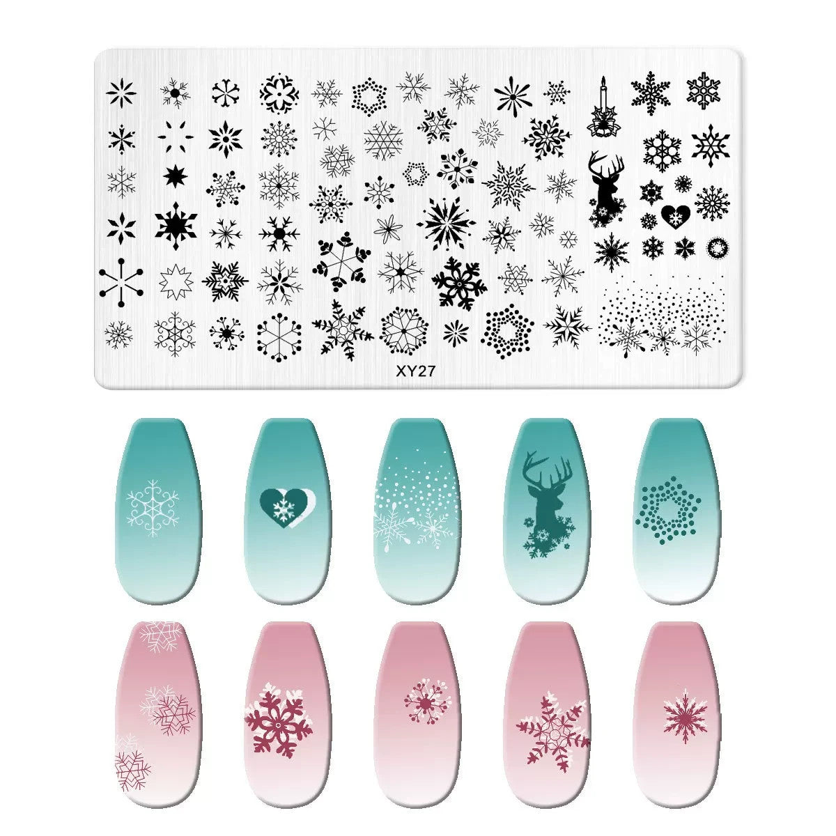 Nail Stamping Plate XY27 Christmas Nail Art Design