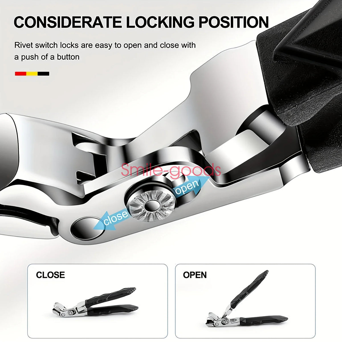 Extra Large Heavy Duty Stainless Steel Toe Nail Clippers for Thick Nails