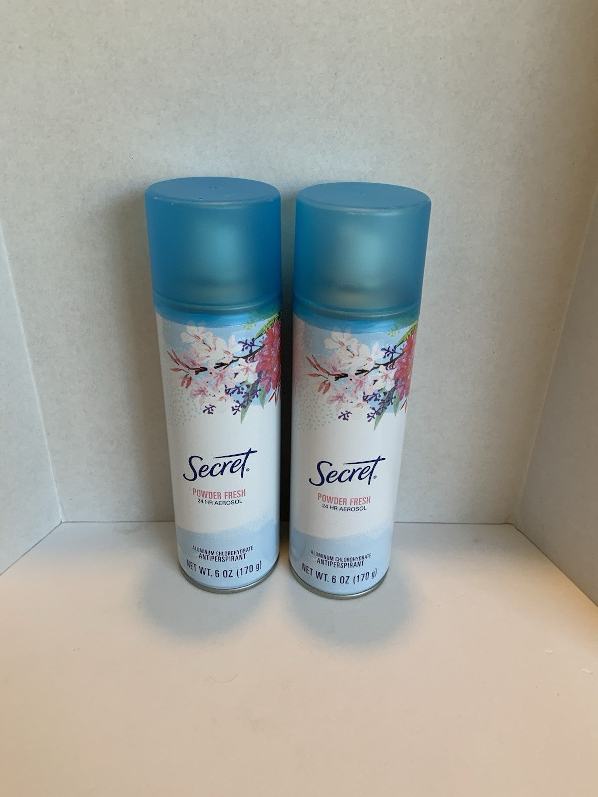 Secret Powder Fresh 24-Hour Antiperspirant Aerosol - 6 oz Can Lot of 2