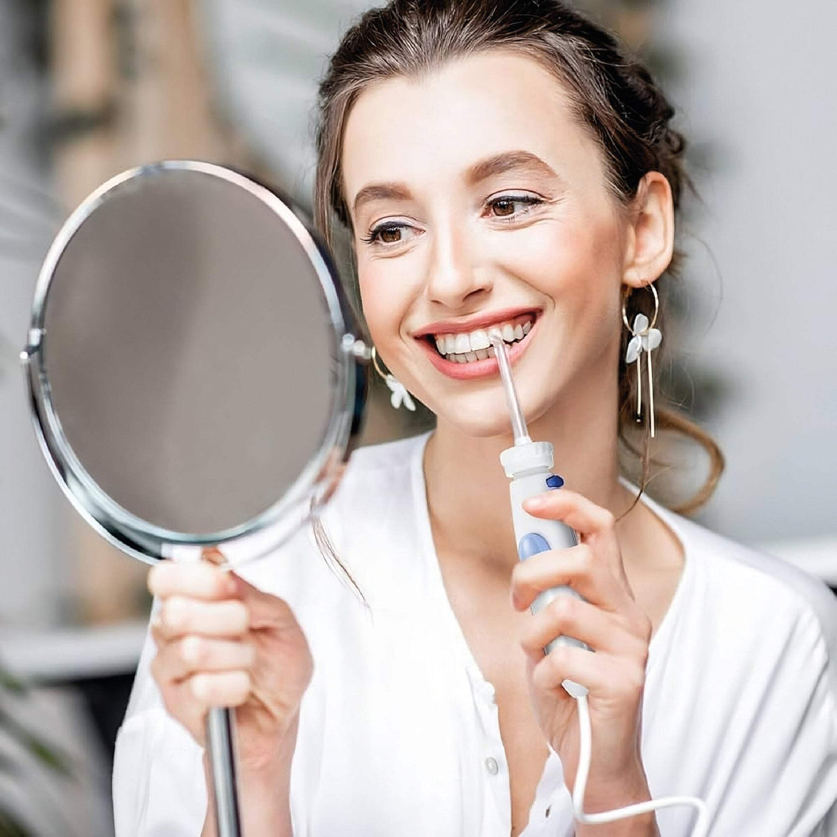 Professional Countertop Water Flosser - Dental Oral Irrigator with 10 Settings