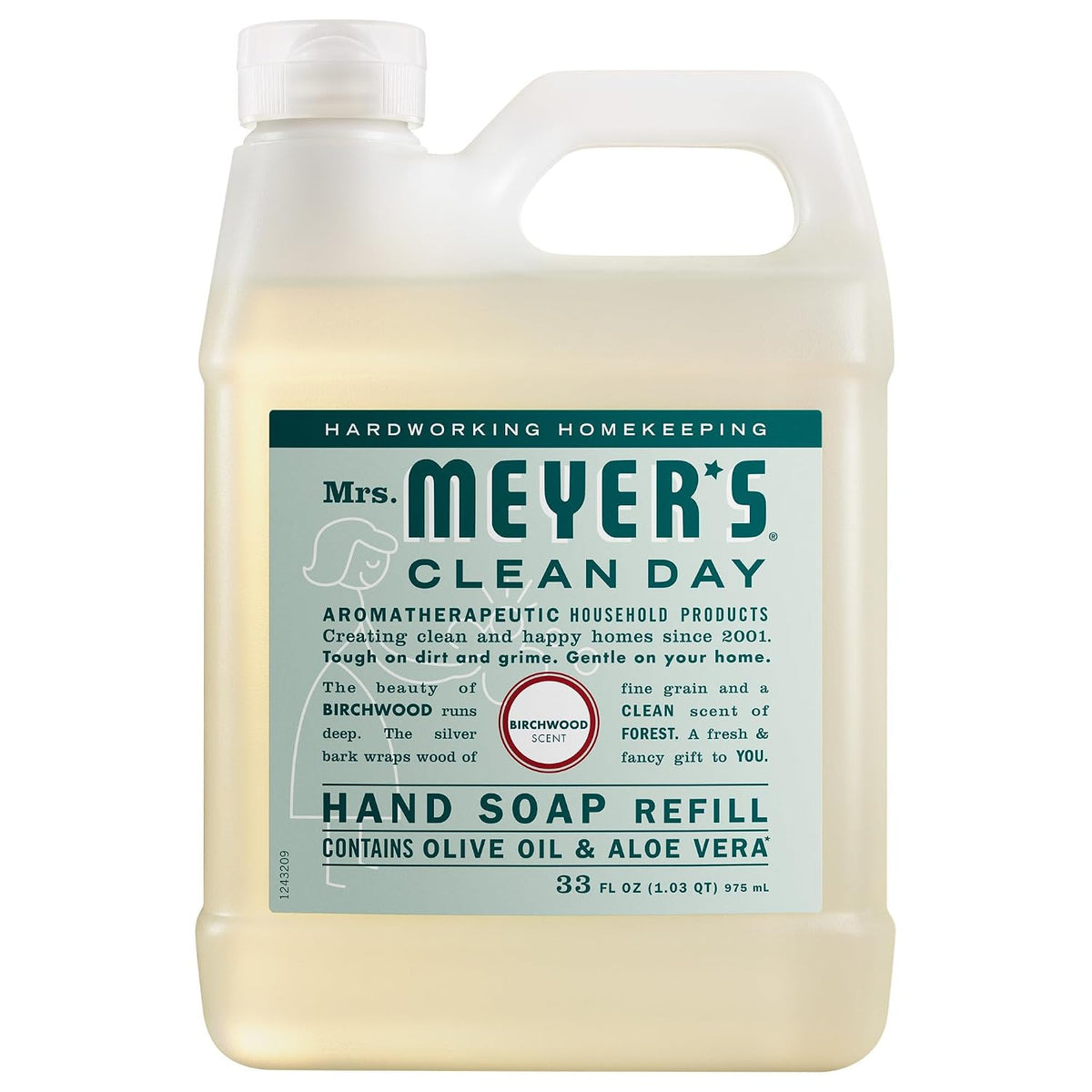 Mrs. Meyer’s Birchwood Hand Soap Refill 33 oz - Gentle Moisturizing Liquid