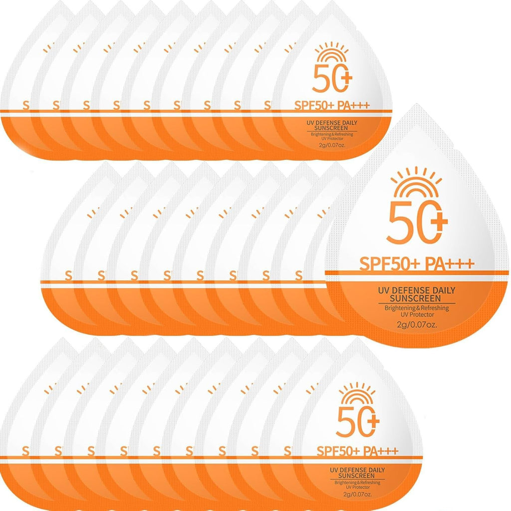 Mini Travel Sunscreen SPF 50+ Pack of 30 - Waterproof & Lightweight