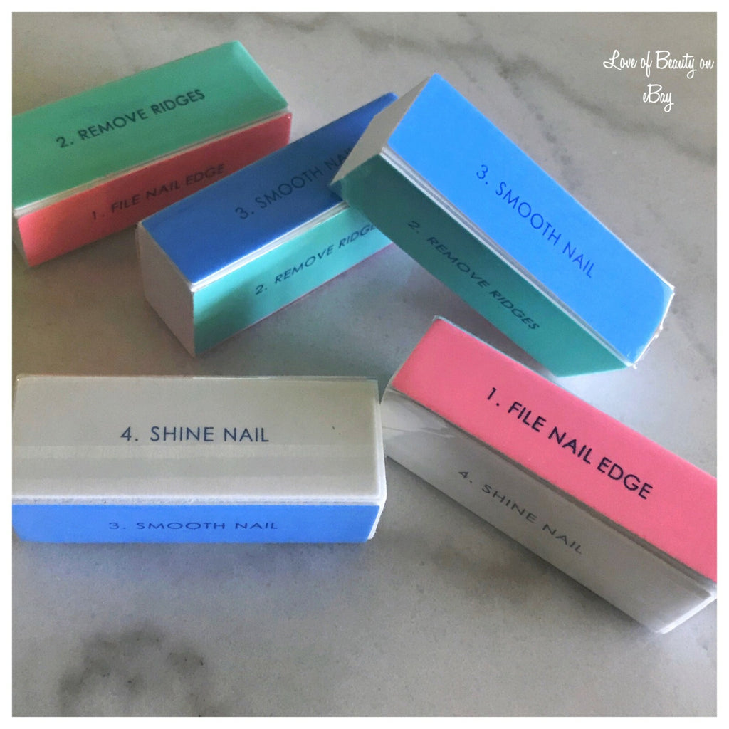 5 Pcs Nail Buffer Files 4-Way Manicure Polish Sanding Blocks for Nail Art