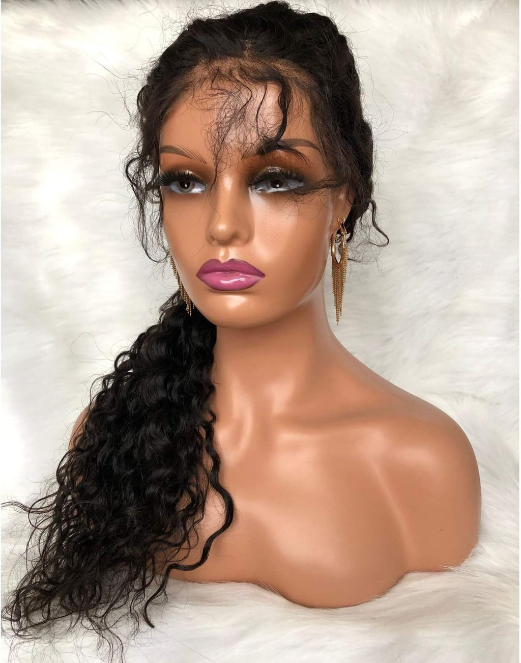 Realistic Female Mannequin Head with Shoulders for Wigs & Display