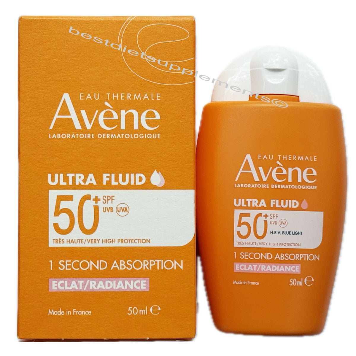 Avene Ultra Fluid Radiance SPF 50+ Sunscreen with Quick Absorption 50ml