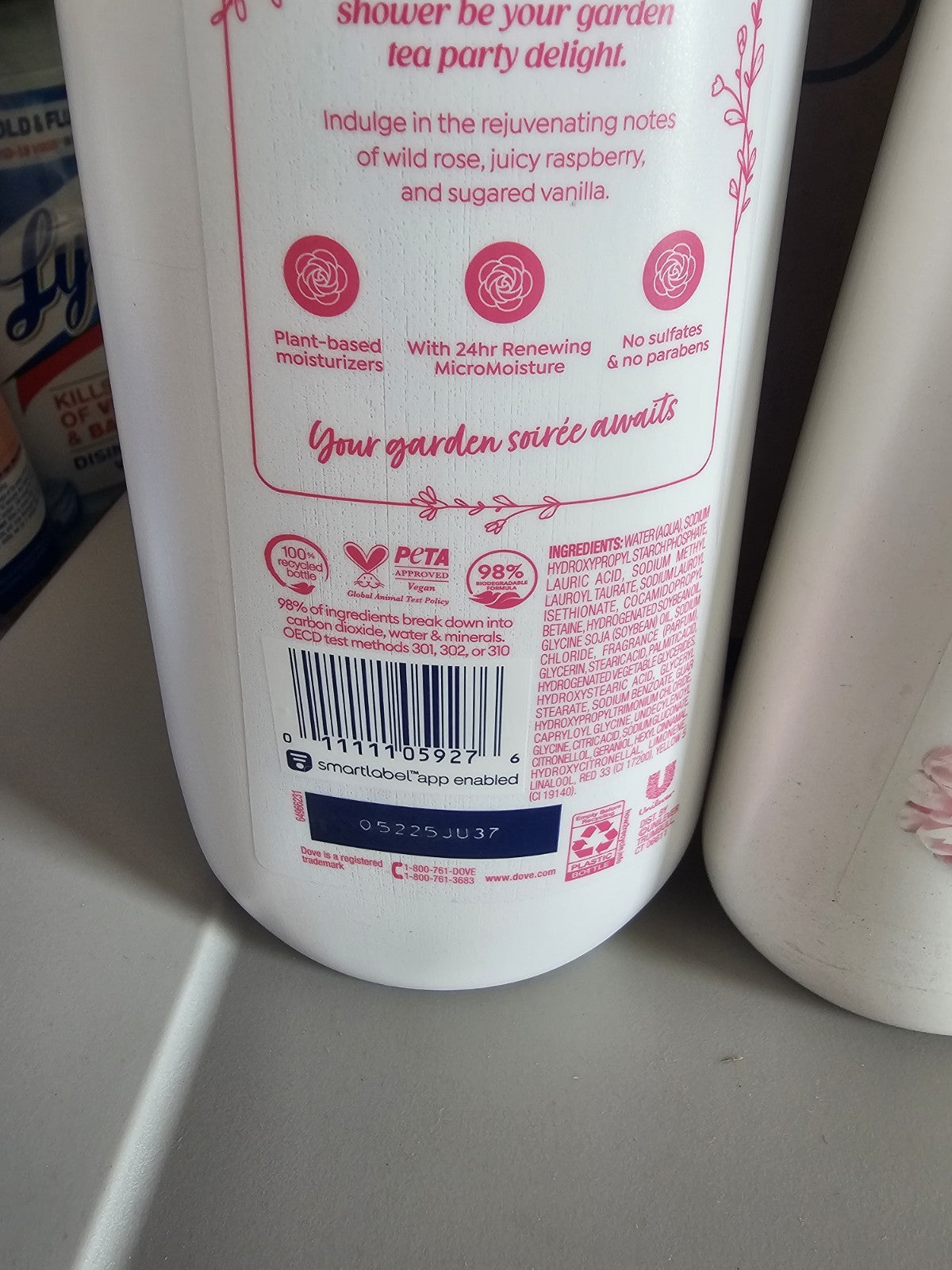 Dove Beauty Garden Tea Party Rose Berry Bouquet Set – Limited Edition, 4 Pack, 20 fl oz