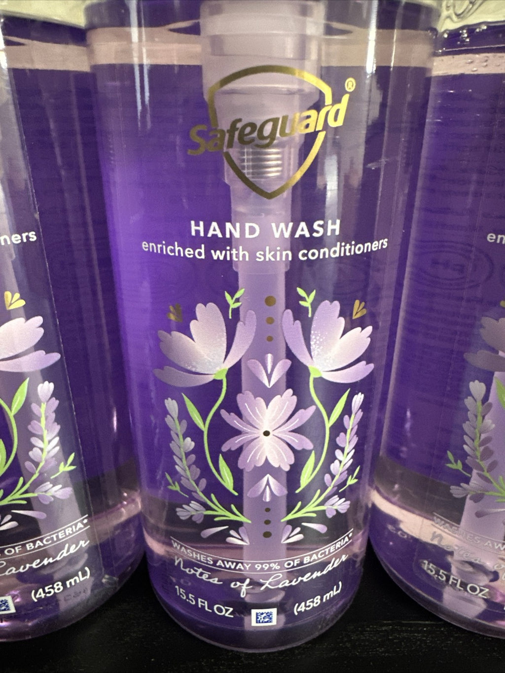 Lavender Enriched Hand Wash Set - 3 Bottles, Skin-Friendly, Bacteria Removal