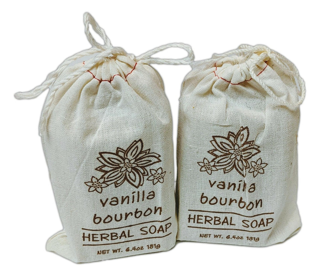 Herbal Bar Soap Set with Shea & Vanilla Bourbon - 2 Pack, 6.4 oz each