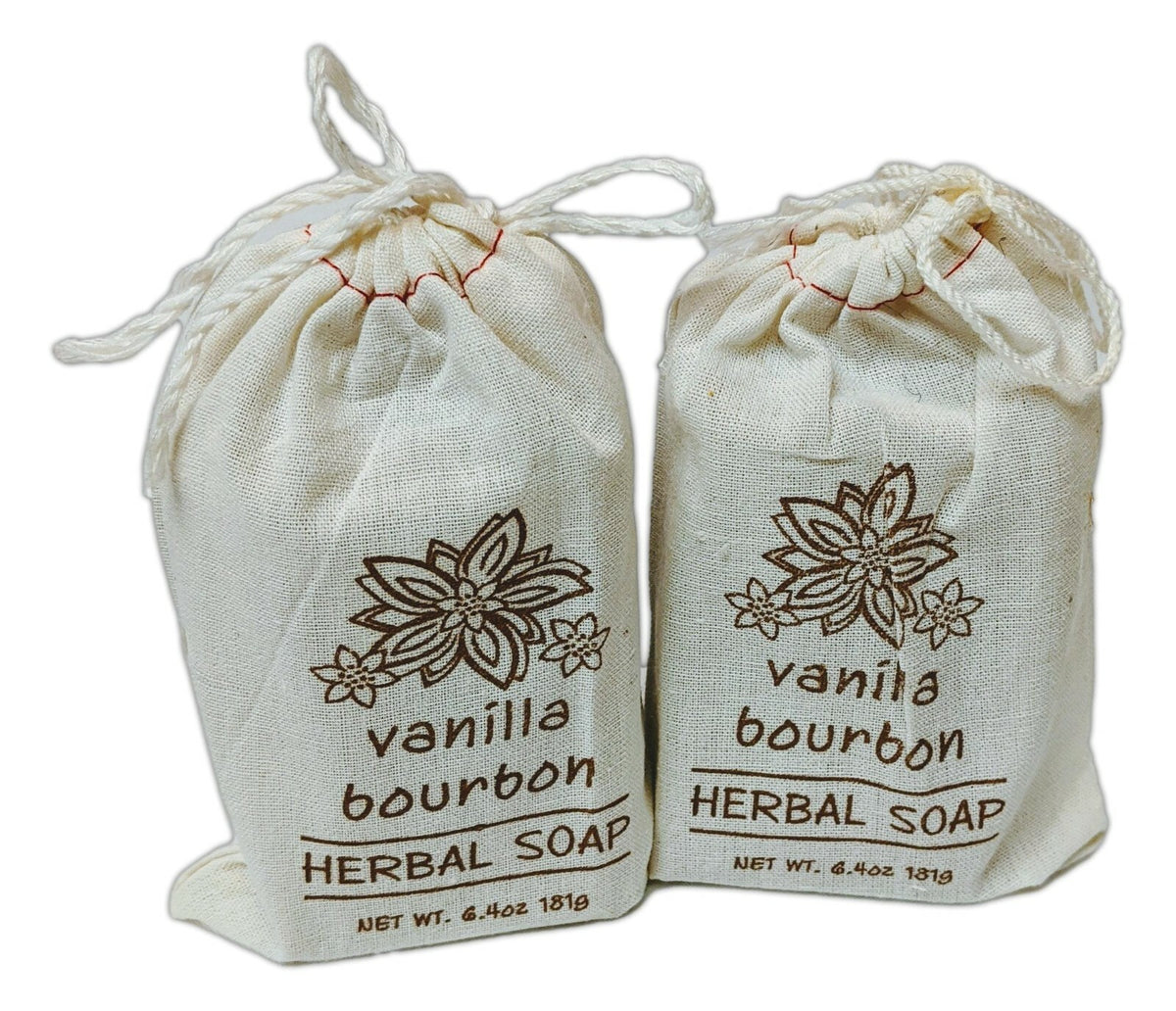 Herbal Bar Soap Set with Shea & Vanilla Bourbon - 2 Pack, 6.4 oz each