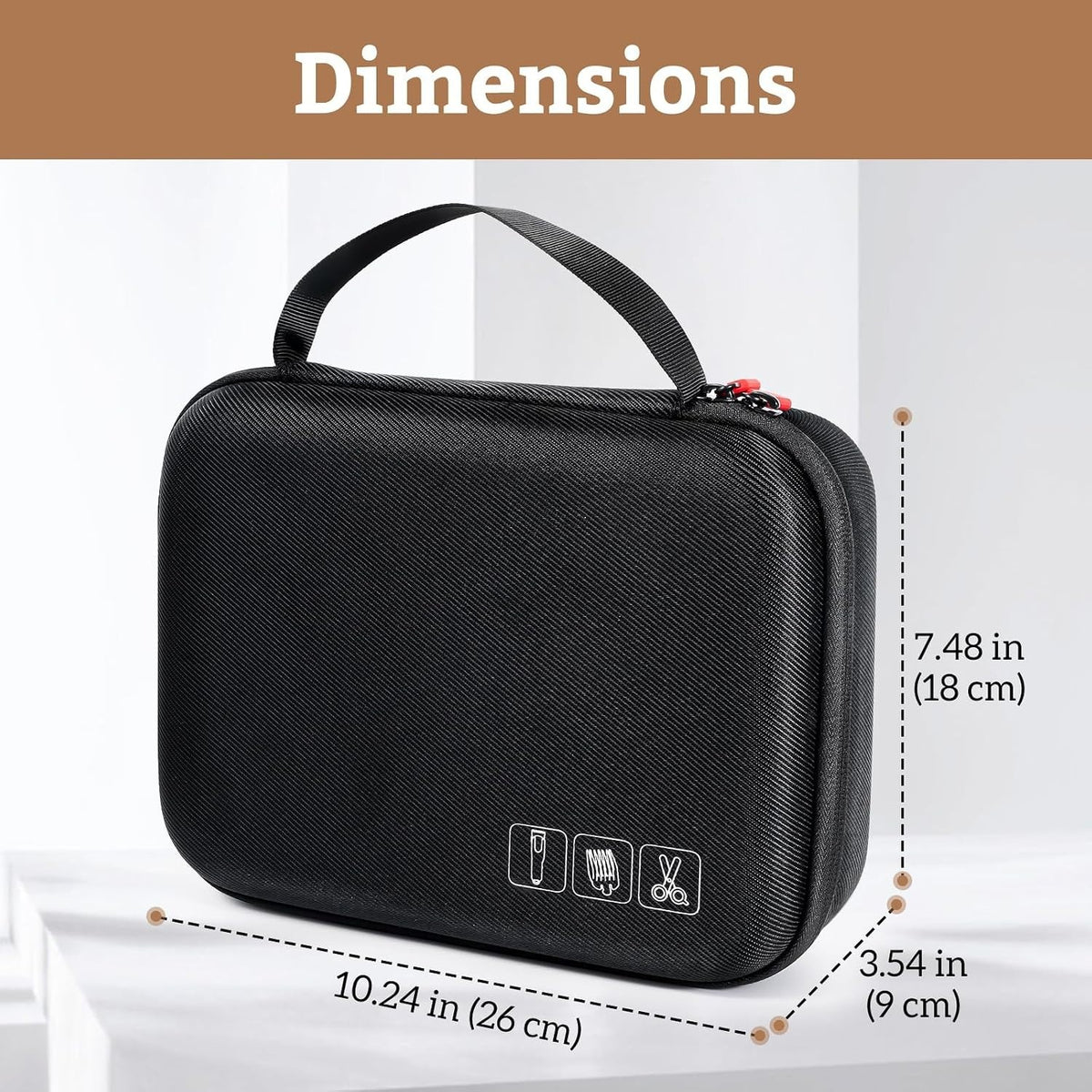 Hard Travel Case for Hair Clippers & Grooming Tools - Waterproof & Shockproof Organizer