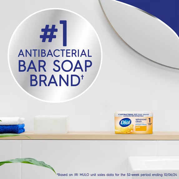 Antibacterial Deodorant Bar Soap - Advanced Clean 4 oz for Freshness & Hygiene
