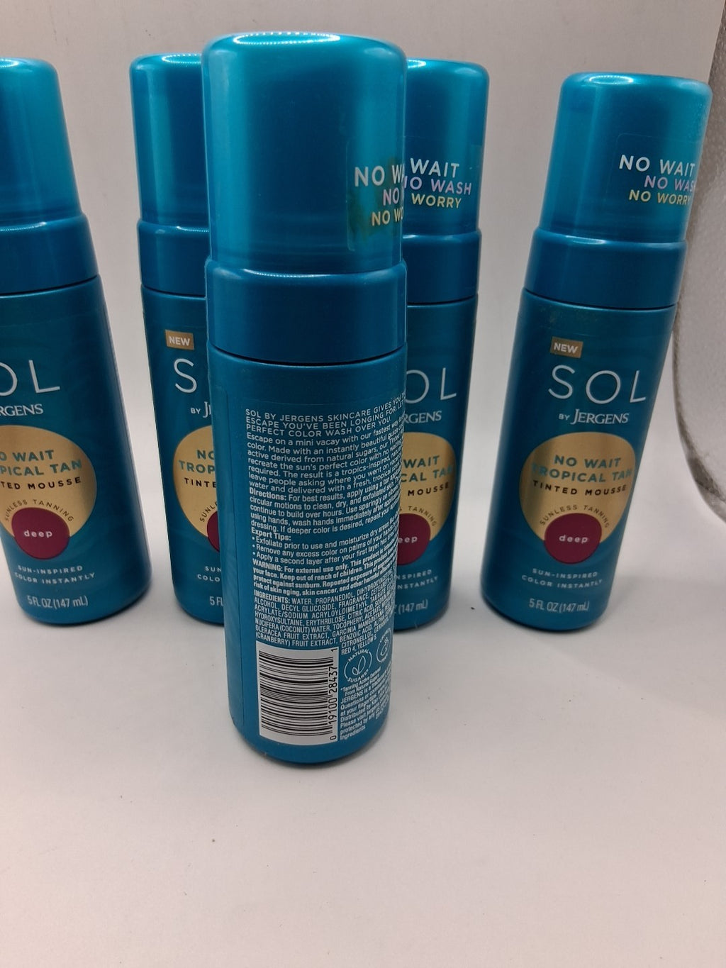 Sol by Jergens Deep Sol Tinted Mousse - 5 Fl Oz, Pack of 5