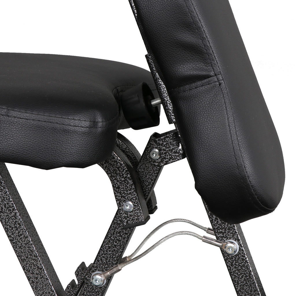 Portable Folding Massage Chair with PU Leather Padding Black