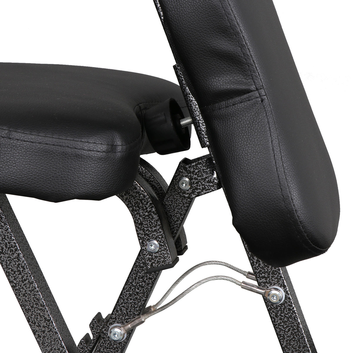 Portable Folding Massage Chair with PU Leather Padding Black