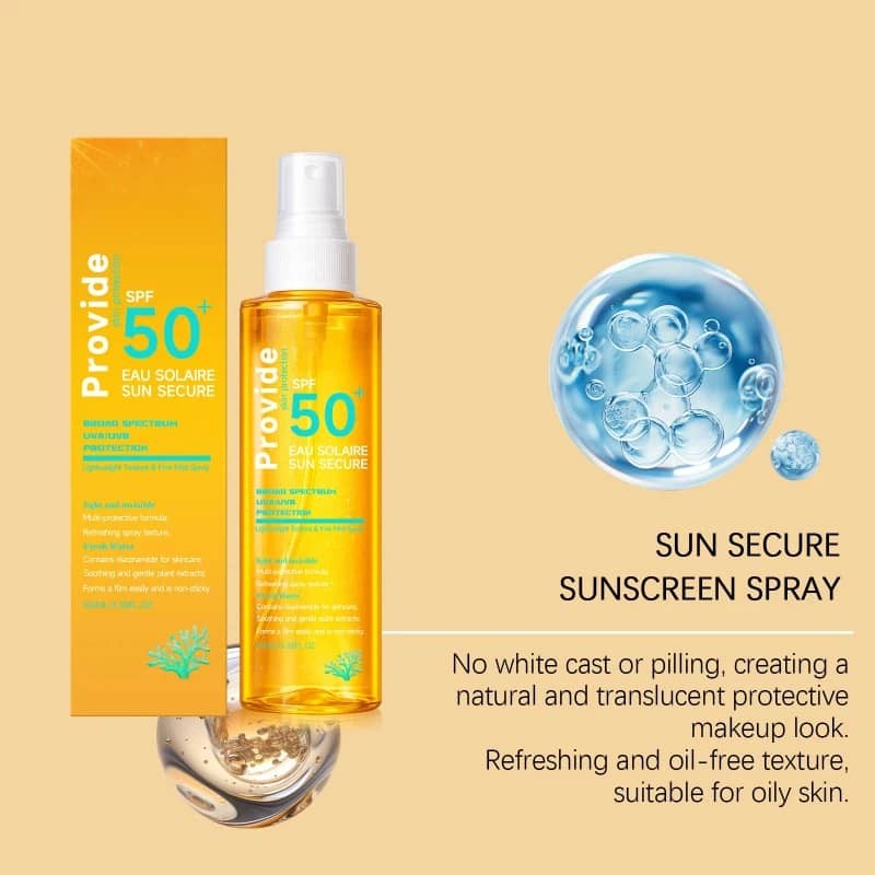 SPF 50+ Moisturizing Sunscreen Spray Mist for Face and Body - Lightweight & Water-Resistant