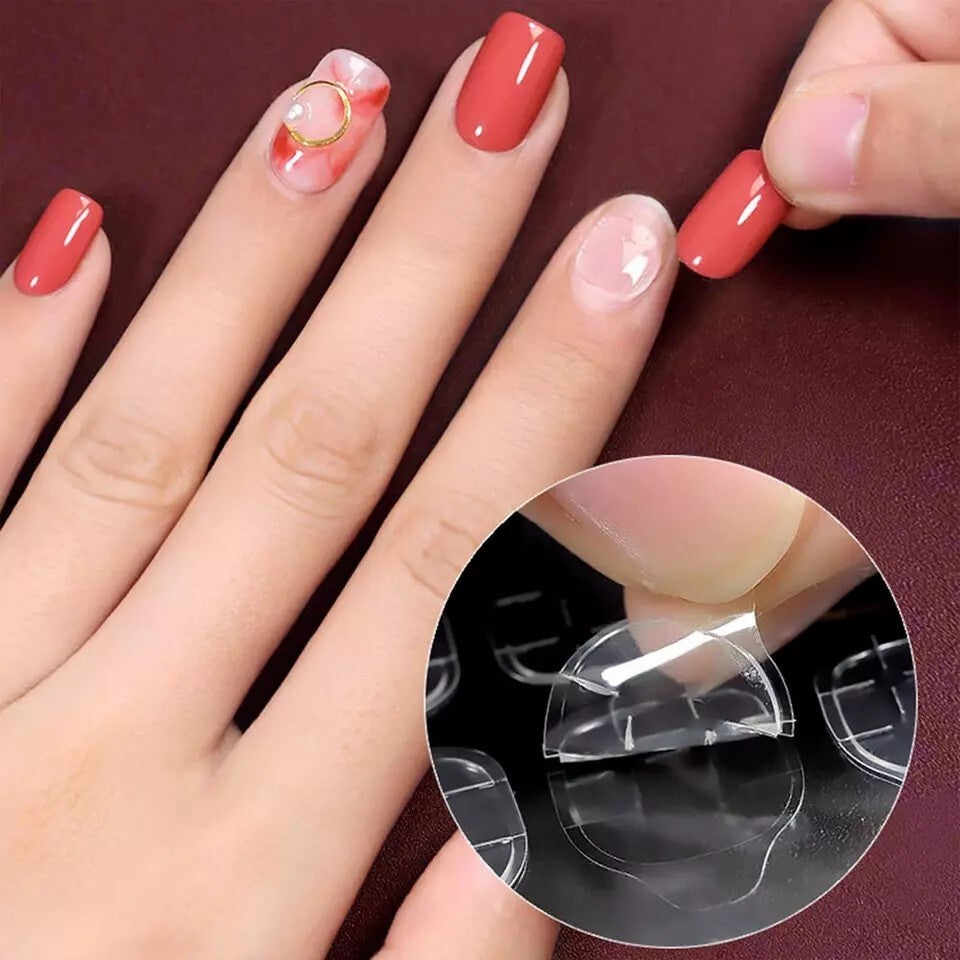 Double-Sided Nail Glue Tape Stickers Waterproof Nail Art Adhesive Tabs