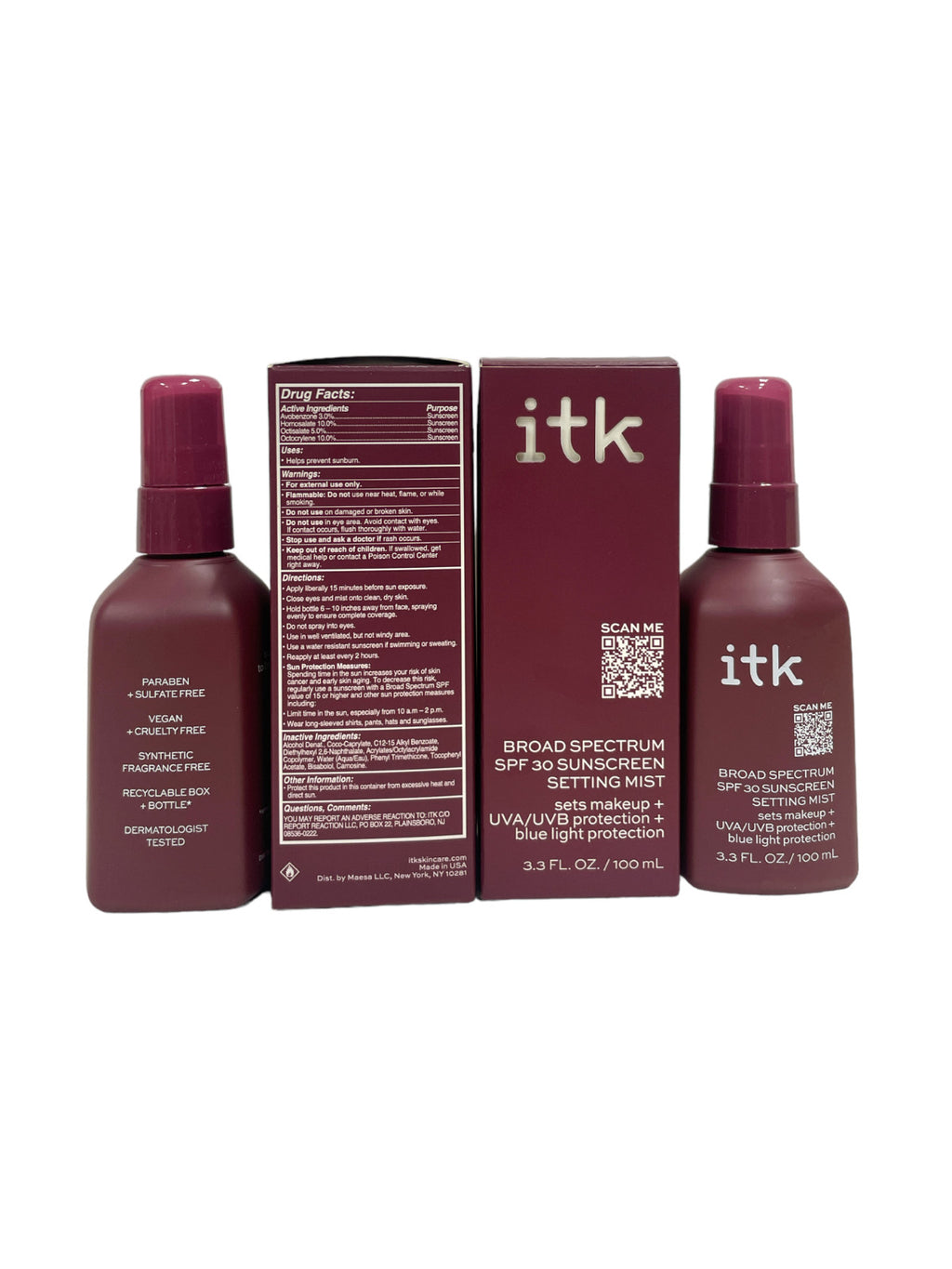 SPF 30 Setting Mist with Broad Spectrum UV Protection - Custom Lot Size