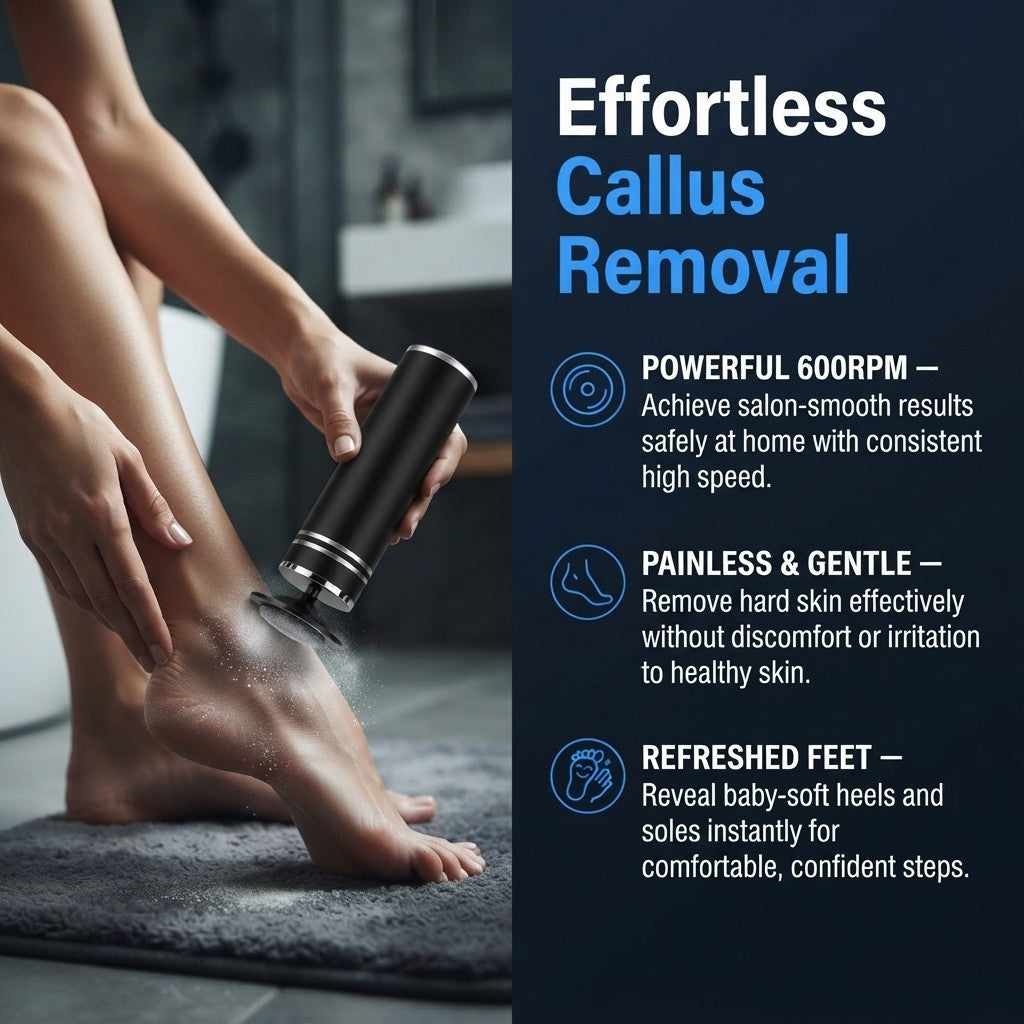 Electric Foot Callus Remover 360° Rotating Sanding Head Personal Care