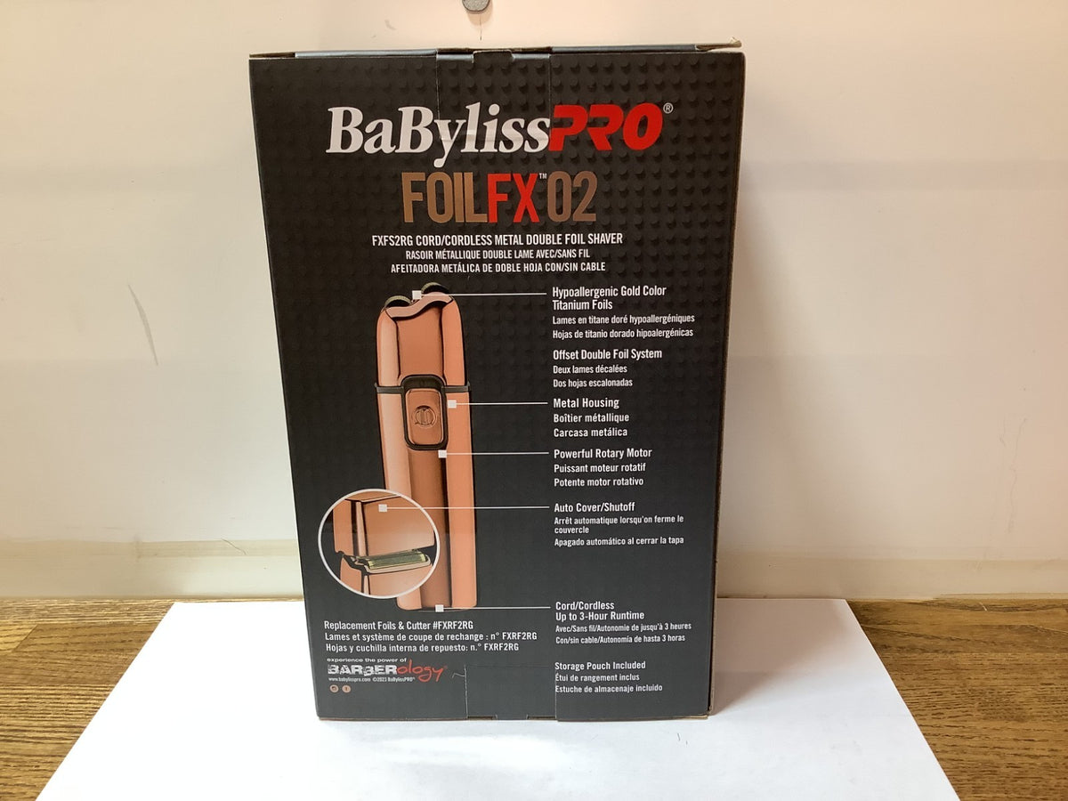 Cordless Rose Gold Double Foil Shaver for Men and Women - BaBylissPRO FOILFX02