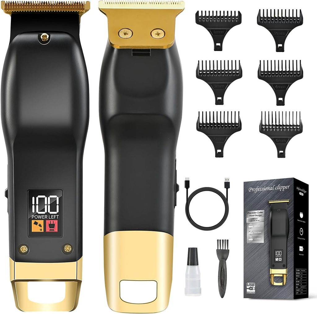 Cordless Beard Trimmer for Men with 6 Guide Combs & Precision Blades